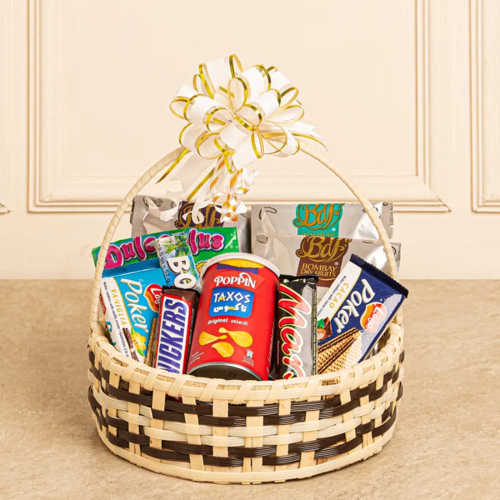 Deluxe Snack & Chocolate Basket-Perfect Gift for Every Occasion