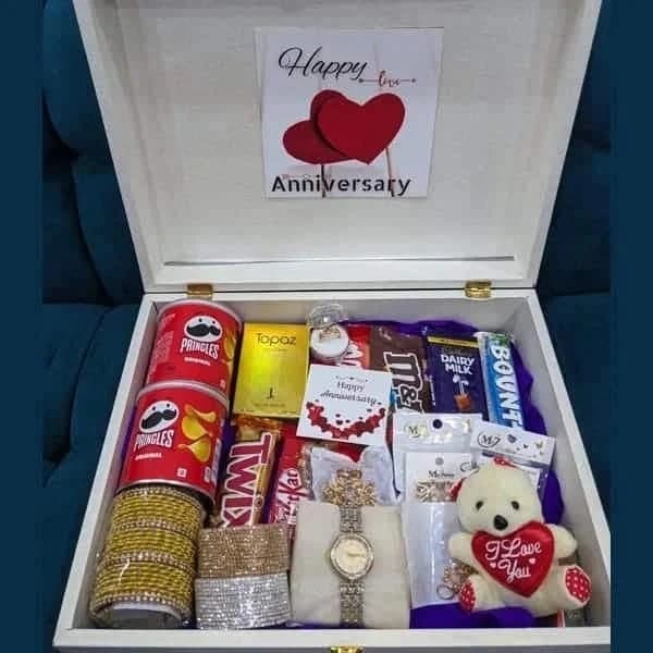Luxury Anniversary Gift Box – Complete Celebration Hamper for Her