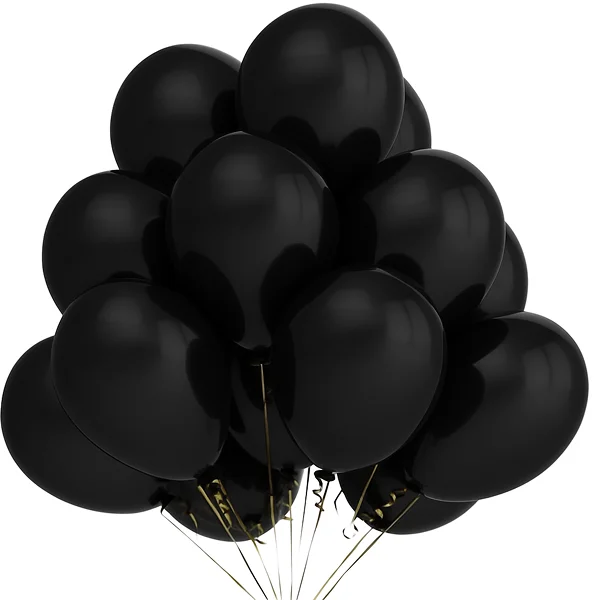 Pack of 12 / 20 Black Balloons